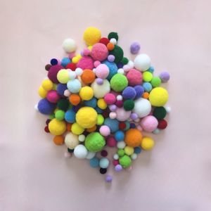 Colori assortiti pompon artigianali fornisce palline di pompon di piccole dimensioni da 5mm a 30mm per arte e creatività - Product Image 4