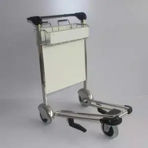 High Quality Ground Service Hand Push Aluminum Alloy Transport Luggage Airport Trolley