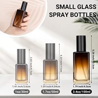 Flacons pulvérisateurs en verre ambré rechargeables, atomiseurs de parfum à brume fine, flacons vides en verre pour cheveux, parfum, voyage