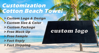 Free Design Custom Digital Printed 100% Cotton Beach Towel Summer 400GSM Gym Sublimation Logo Jacquard Custom Cotton Beach Towel