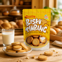 Sachet Doypack Personnalisé Qualité Alimentaire pour Biscuits - Emballage Snack VMPET Haute Barrière avec Fenêtre et Fermeture Éclair