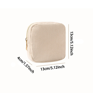 Praktische Kosmetiktasche aus Kord für unterwegs – Reisetasche oder Rotes Kuvert für die Aufbewahrung von Hygieneartikeln - Product Image 2