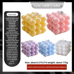 <span class=keywords><strong>Cubo</strong></span> de <span class=keywords><strong>Rubik</strong></span> vela perfumada decoración creativa del Hogar Accesorios de fotografía cera hecha a mano fragancia regalo recuerdo difusor - Product Image 5