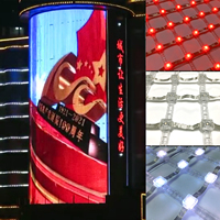 Écran d'affichage LED transparent flexible XQD, indice de protection IP65, DC12V, pour la publicité en magasin, l'éclairage d'ascenseur, l'éclairage de scène, P40