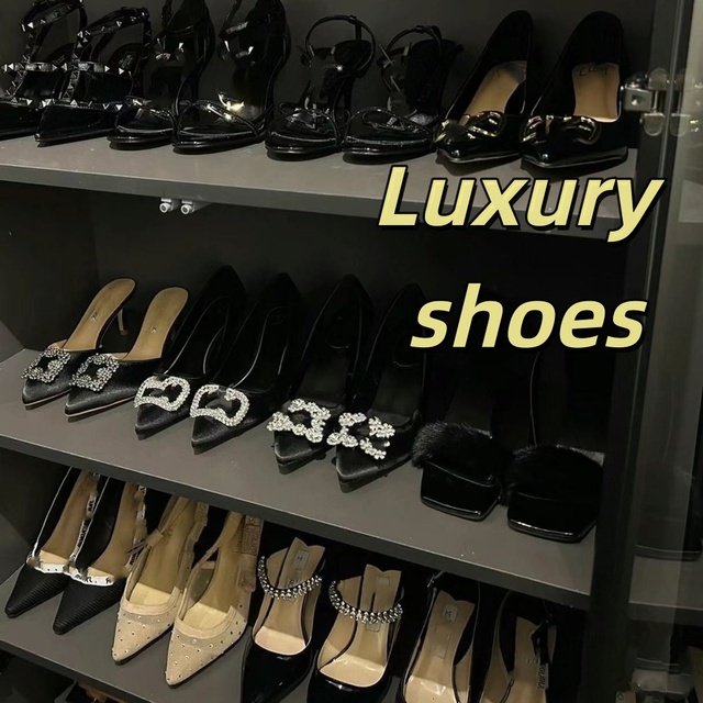 S01 Used Brand Luxury Shoes for Women High Quality Second Hand Shoes Designer Brand International Wholesale High Heels