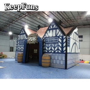 Carpa Inflable Personalizada KeepFuns Estilo <span class=keywords><strong>Pub</strong></span> Británico, Cabina de Bar Inflable Portátil para Decoración de Eventos y Fiestas al Aire Libre - Product Image 3