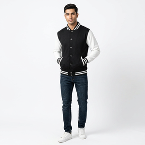 Men's Varsity Baseball <b>Jacket</b> Vintage Casual College <b>Jacket</b> Streetwear <b>Slim</b> <b>Fit</b> Winter Warm Basketball Coats - Product Image 1