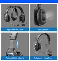 Auriculares Inalámbricos con Cancelación de Ruido ENC, Manos Libres, 60 Horas de Duración, para Oficina, Centro de Llamadas, Camioneros, Bluetooth
