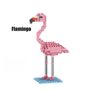 Nhựa DIY 3D xây dựng khối hổ Sư tử con chó mèo mini nano khối Zoo động vật Micro gạch đồ chơi - Product Image 4