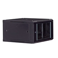 Étagère murale de serveur, support en verre trempé, porte ou maille, 600x600x350, 20-19 pouces, 6U