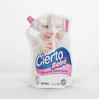 Sac de savon liquide imprimé personnalisé pochette de détergent emballage avec bec d'angle