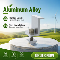 Collier de serrage en aluminium pour panneau solaire, fixation directe usine, support de montage PV