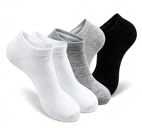 Chaussettes basses en coton noir, blanc et gris, respirantes, avec talon et bout renforcés, décontractées, tricotées pour l'été, pour jeunes, pour le quotidien, le travail et le sport