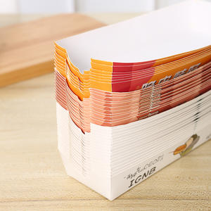 Vassoio di Carta Biodegradabile a Forma di Barca Personalizzato e Colorato per Hamburger, Hot Dog e Corndog - Product Image 5