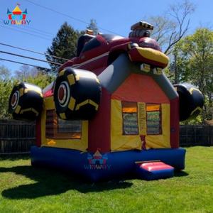 Château gonflable combiné Monster Truck commercial en PVC, voiture de course, maison de rebond, installation facile, capacité de 5 à 10 personnes pour parc d'aventure - Product Image 6