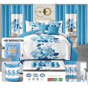 Set di biancheria da letto 24 pezzi in microfibra di alta qualità con set di lenzuola da bagno in tinta unita queen size - Product Image 5