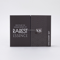 Noir 10ml Double porte parfum boîte-cadeau carton aimant Mini étui de voyage avec stratification mate pour sérum de soin de la peau pour cosmétiques