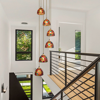 Lampes suspendues colorées, modernes, simples et luxueuses, réglables en hauteur, éclairage en cuivre, lampe suspendue pour salon, escalier, maison, E27