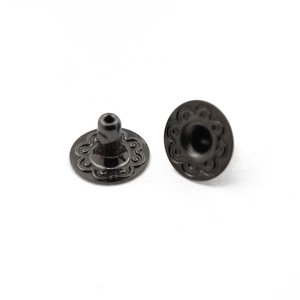 Boutons pression en <span class=keywords><strong>laiton</strong></span> en métal noir personnalisé de 15 mm pour meubles - Product Image 3
