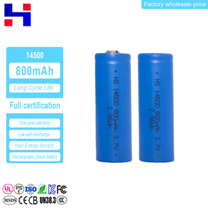 סוללת ליתיום-יון גלילית <span class=keywords><strong>14500</strong></span> 3.7V 800MAH - Product Image 2