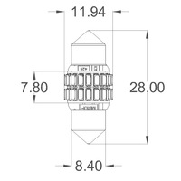 Ampoules LED Festoon Canbus 4014 12SMD C5W 28mm 31mm 36mm 39mm 41mm pour éclairage intérieur de voiture, lampe de lecture, 12V Blanc 500LM