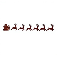 Ensemble d'autocollants décoratifs muraux en forme de rennes LED, silhouette lumineuse de Noël à suspendre au mur, 7 pièces, décoration festive pour la maison