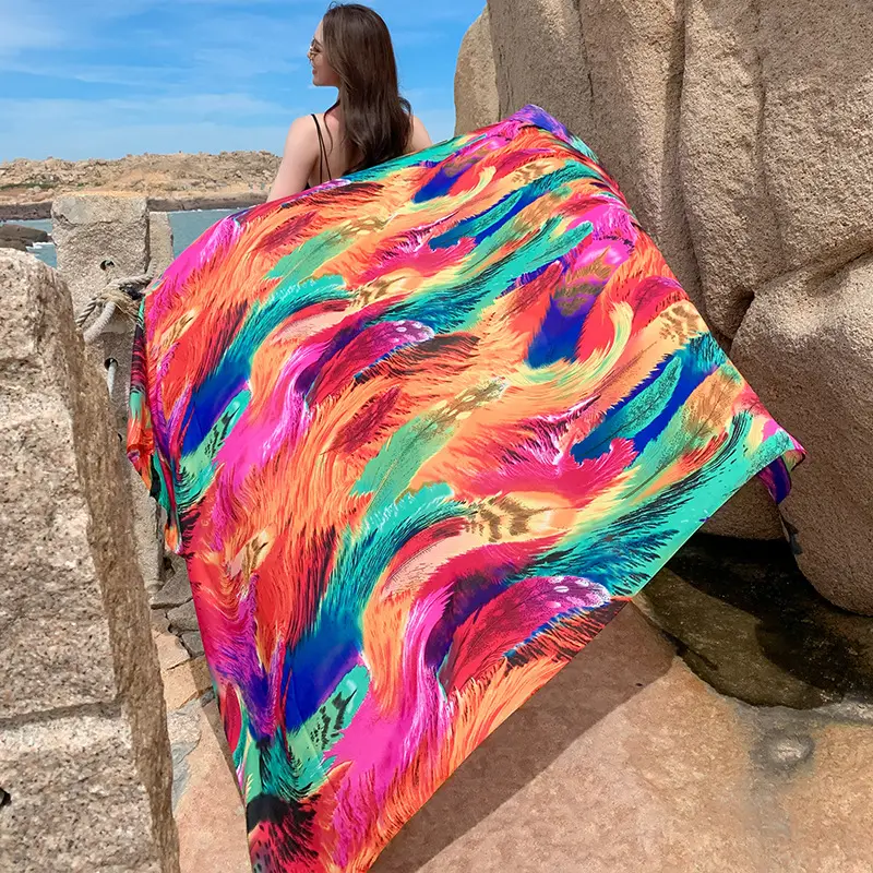 אקזוטי אתני סגנון צעיף צעיף נשים של חיצוני חוף מגבת שמש הוכחה מעיל נסיעות קיץ