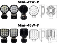 Luz DE TRABAJO LED de alto brillo de 42W para excavadora, fábricas chinas, iluminación exterior de automóviles