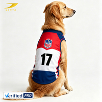 Maillot de sport sans manches personnalisé pour chien, imprimé en usine, en polyester respirant, uniforme d'été pour chiens et chats
