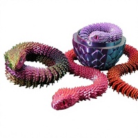 Ensemble d'œufs de serpent Viper en verre imprimés en 3D, articulés, jouet de maternité, best-seller transfrontalier de Pâques, fabriqué en Chine, vente en gros d'usine