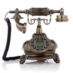 Câble fixe antique européen salon téléphone sans fil carte sim ligne fixe - Product Image 6