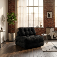 Canapé pliant minimaliste compressé, fauteuil pouf écologique en éponge, avec housse, une place, pour petit espace, chambre et salon