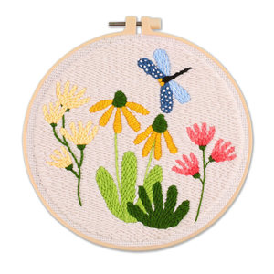 3 uds. <span class=keywords><strong>Kit</strong></span> de inicio de <span class=keywords><strong>bordado</strong></span> de aguja de punzón de <span class=keywords><strong>flores</strong></span> <span class=keywords><strong>Kit</strong></span> de aguja de punzón para principiantes adultos niños <span class=keywords><strong>Kit</strong></span> de aguja de ganchillo conjunto de regalo - Product Image 5