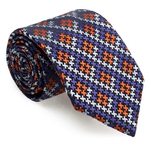Fabrication professionnelle Bon prix <span class=keywords><strong>Cravate</strong></span> formelle pied-de-poule pour hommes <span class=keywords><strong>Cravate</strong></span> maigre brodée en polyester à prix réduit - Product Image 1
