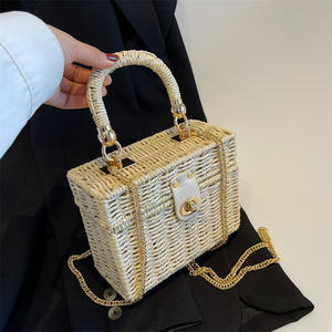 Custom Fashion Design Crossbody Small Ladies Shoulder <b>Handbags</b> Women <b>Straw</b> Beach Bag Shoulder Bags - Product Image 6