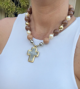 Collana di Lusso di Alta Qualità per Donna e Uomo, Placcata in Oro 18k, Design Trendy con Ciondoli Sacri, Collana Cristiana - Product Image 3