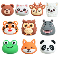 Embouts de stylo en PVC souple moulés en 3D personnalisés, avec logo de dessin animé, pour stylos d'étudiant, fournis par l'usine