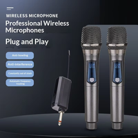 Microphone sans fil portable modèle FH, directeural, cardioïde, 2.4G, rechargeable, pour studio à domicile, karaoké et chant en direct