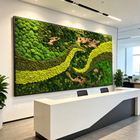Décoration murale carrée personnalisée en mousse stabilisée avec éclairage LED, cadre en mousse naturelle pour hall d'entreprise et spa, décoration de la Saint-Valentin