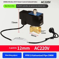 Vanne de contrôle sans fil en laiton DN20 AC220V, système de nettoyage automatique de panneaux solaires, électrovanne intelligente DC24V DN25 DN50