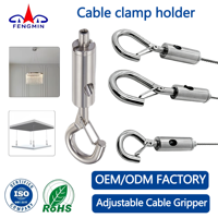 Kit de suspension d'éclairage FENGMIN, pince de câble en laiton réglable en forme de Y, fil en acier inoxydable, résistant à l'eau, durable, fabriqué en usine