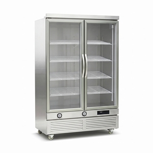 Congélateur vertical commercial en acier inoxydable avec porte vitrée pour aliments surgelés - Offre spéciale - Product Image 1