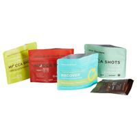 Sachets d'emballage alimentaire compacts et mini, refermables, doublés d'aluminium, avec impression personnalisée pour bonbons gélifiés, suppléments, confiseries et friandises à mâcher