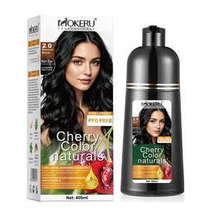 Mokeru Teinture capillaire naturelle disponible en 4 senteurs 2.0 Noir naturel 400ml Sans <span class=keywords><strong>PPD</strong></span>, sans allergies avec extraits de fruits et 5 huiles de fruits - Product Image 3