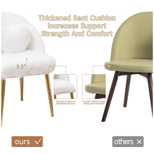Silla de tocador blanca glamurosa al por mayor JIAMEIJIA con estructura metálica - Silla de tocador personalizada OEM ODM - Product Image 2