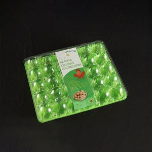 Bandeja de Plástico para Huevos de Gallina al por Mayor, Cartón de 30 Huevos, Envase de Plástico Desechable Ecológico PET, Blíster Transparente Personalizado - Product Image 1