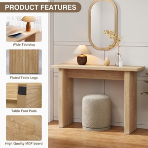 <span class=keywords><strong>Mesa</strong></span> Consola Larga y <span class=keywords><strong>Estrecha</strong></span> de Madera Natural Estilo Rústico Moderno para Entrada, Venta al por Mayor de Fábrica - Product Image 2