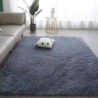 Tapis de couloir modernes en polyester pelucheux, extra épais, noirs, lavables, antidérapants pour chambres, couloirs, chevets et dortoirs
