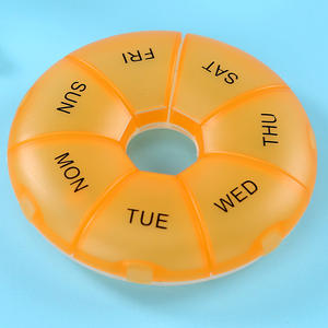 กล่องยาพกพาสีสันสดใส 7 วัน กล่องพลาสติกกันความชื้นแบบพกพาสำหรับ 7 วันต่อสัปดาห์ กล่องเก็บยา - Product Image 6