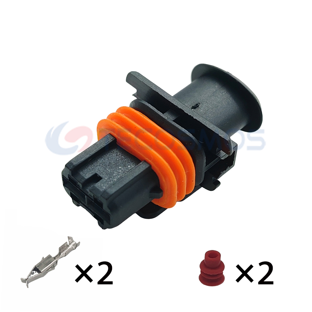 Waterproof Wire Harness Common Rail Fuel Injector Plug for Car 2-Pin Female 1928404072